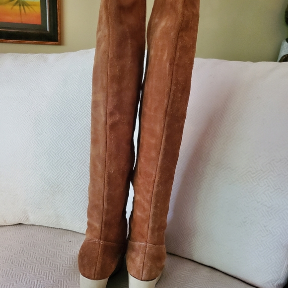 Brand New Tall Suede Leather Boots 7 1/2 or 8 - Picture 6 of 7